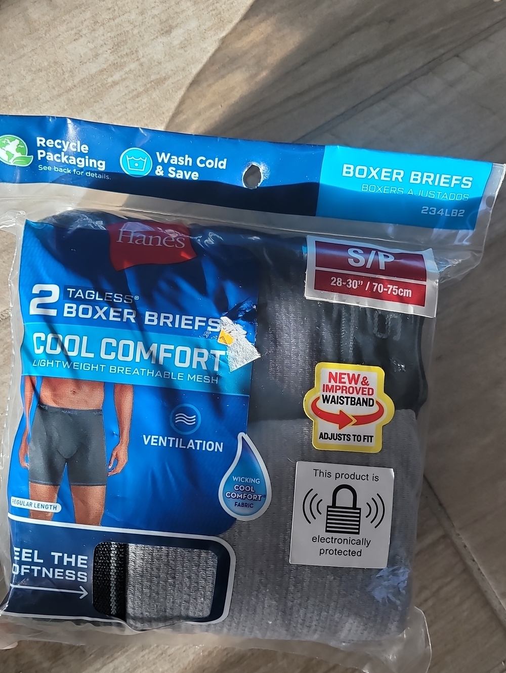 Hanes Cool Comfort Tagless Boxer Briefs - Gray